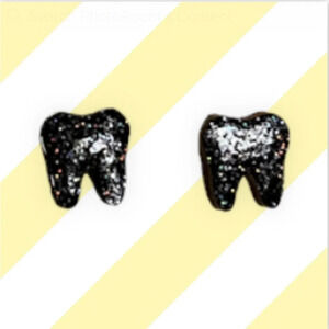 Glitter Tooth Stud Earrings